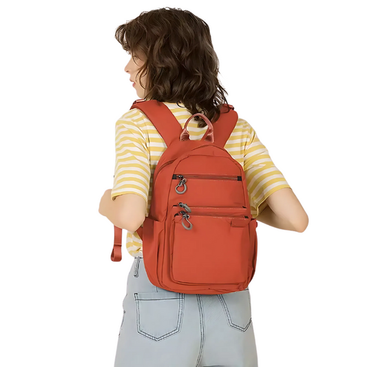 Ryggsäck i Oxfordtyg, vattentålig, flera fack