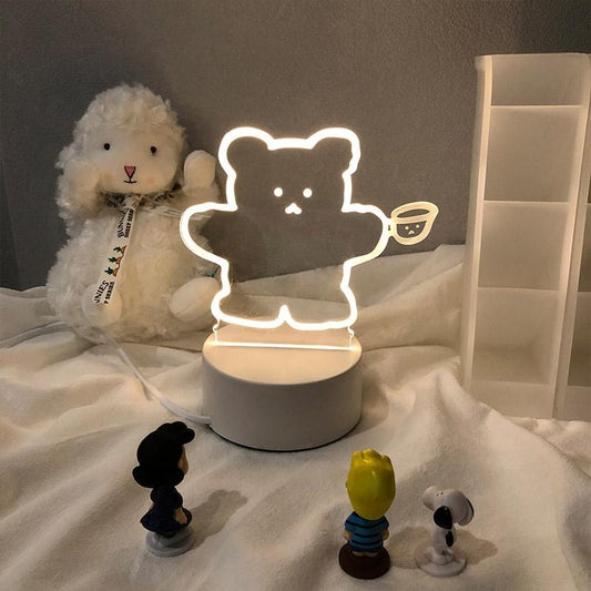 Gullig kontur-lampa