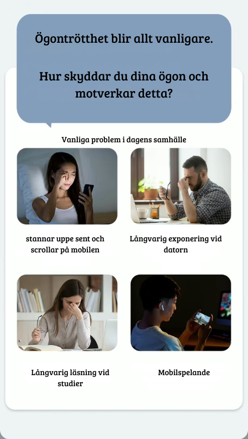 Ögonmassagemask med värme och vibration, fällbar design