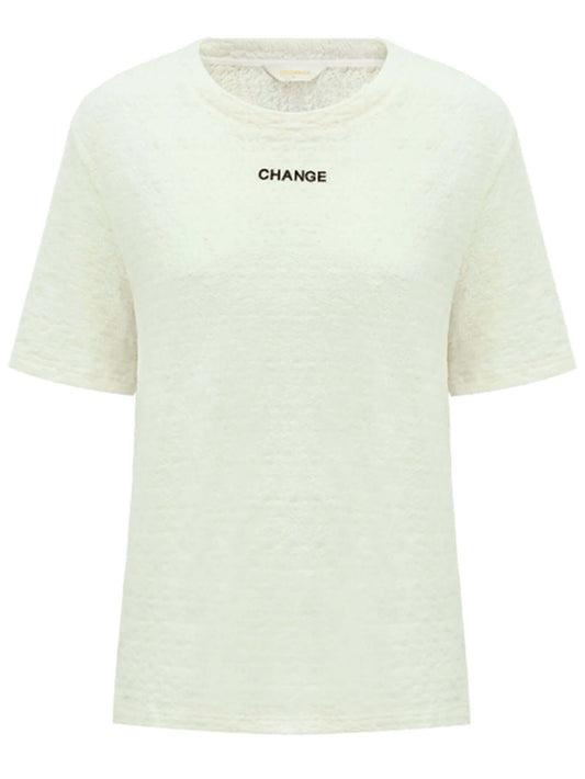 Printed Ivory Tee-3