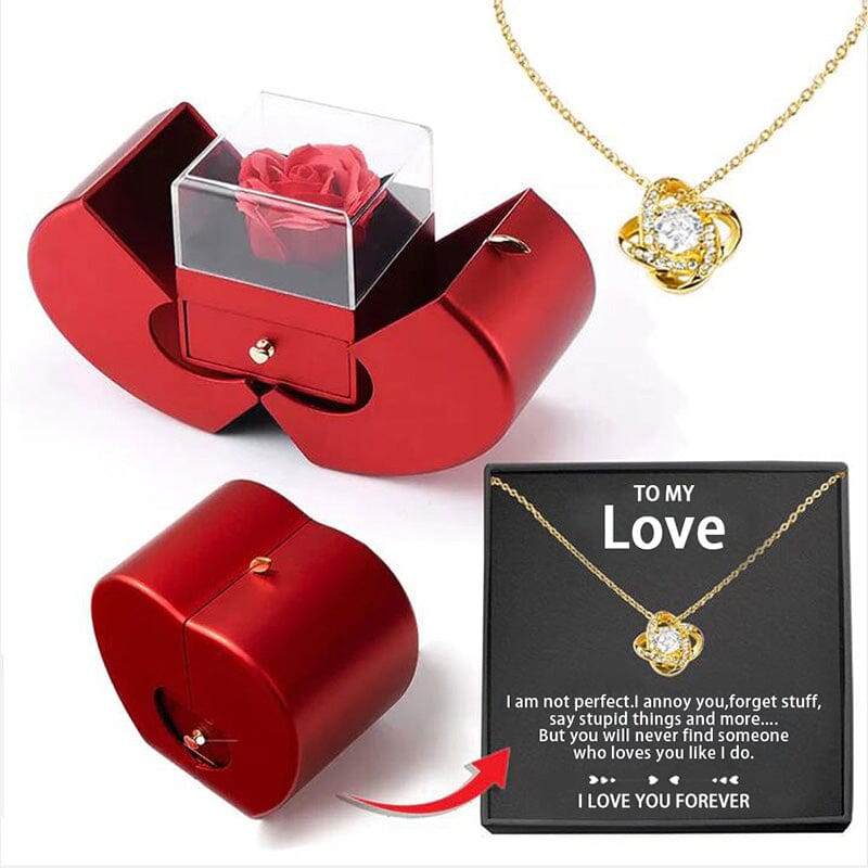 To My Love - Halsband - Med äkta ros - present till henne