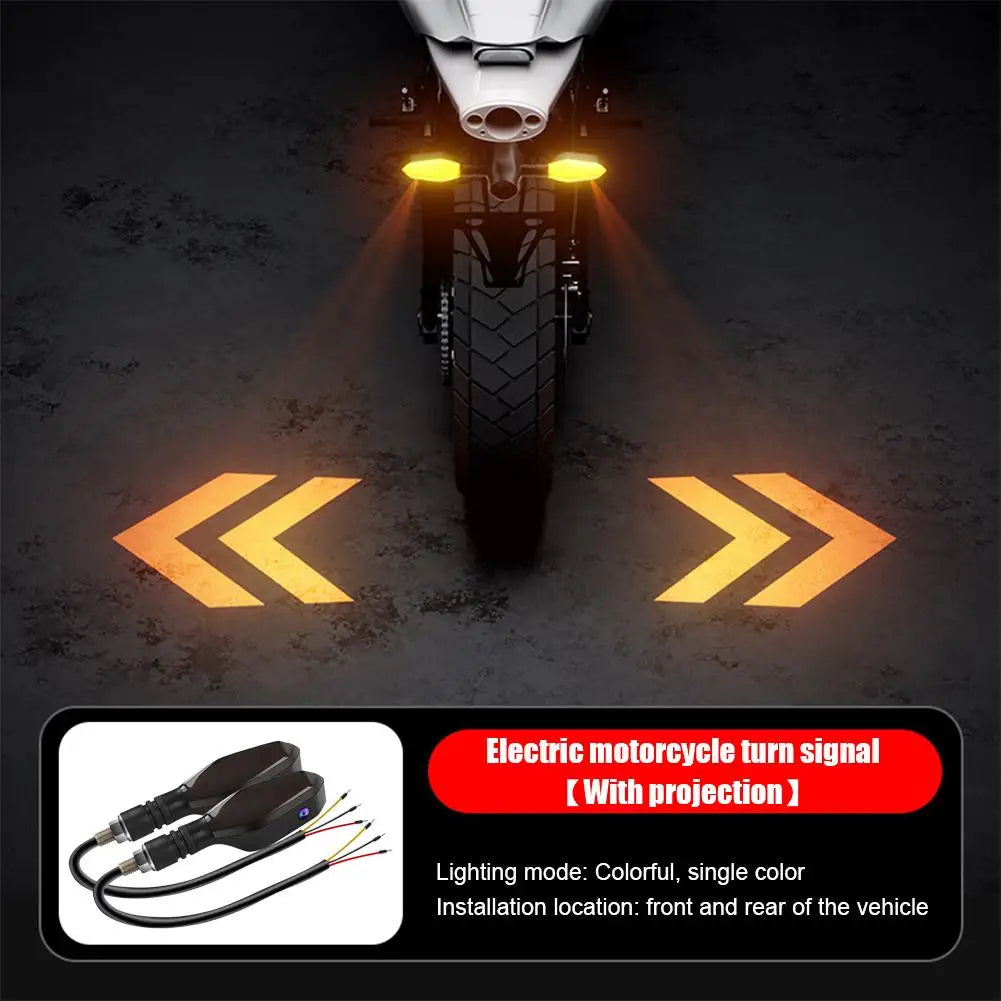 Motorcycle Road Projection Turn Signal Lights