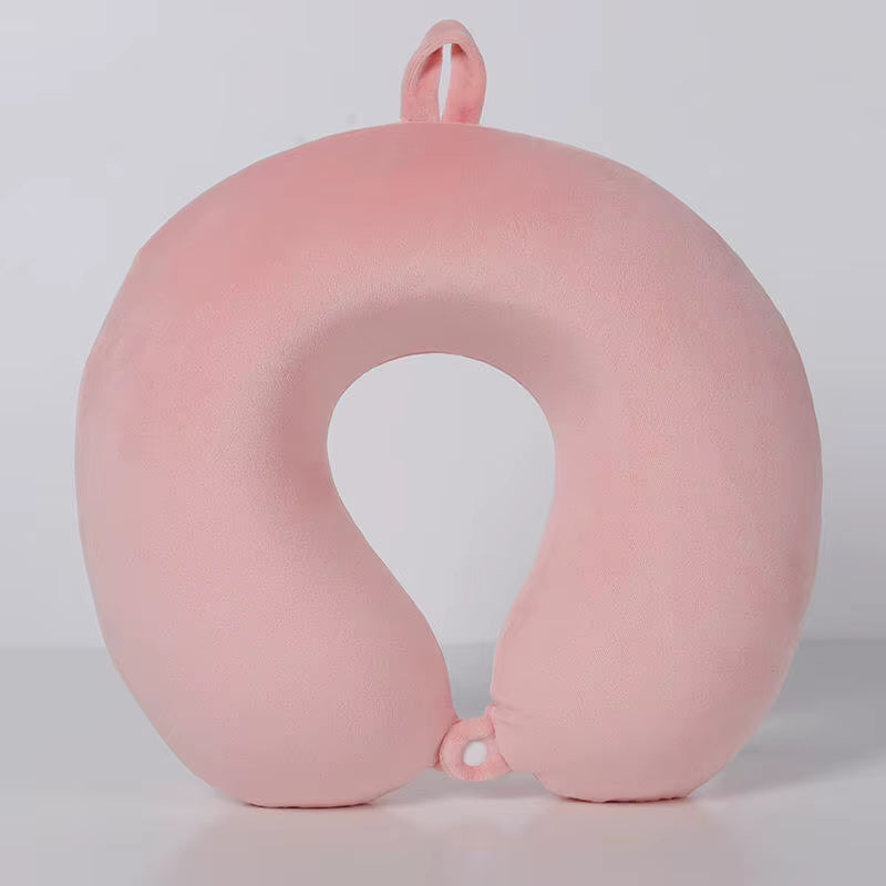 Nackkudde i memory foam, ergonomisk U-design, tvättbart överdrag