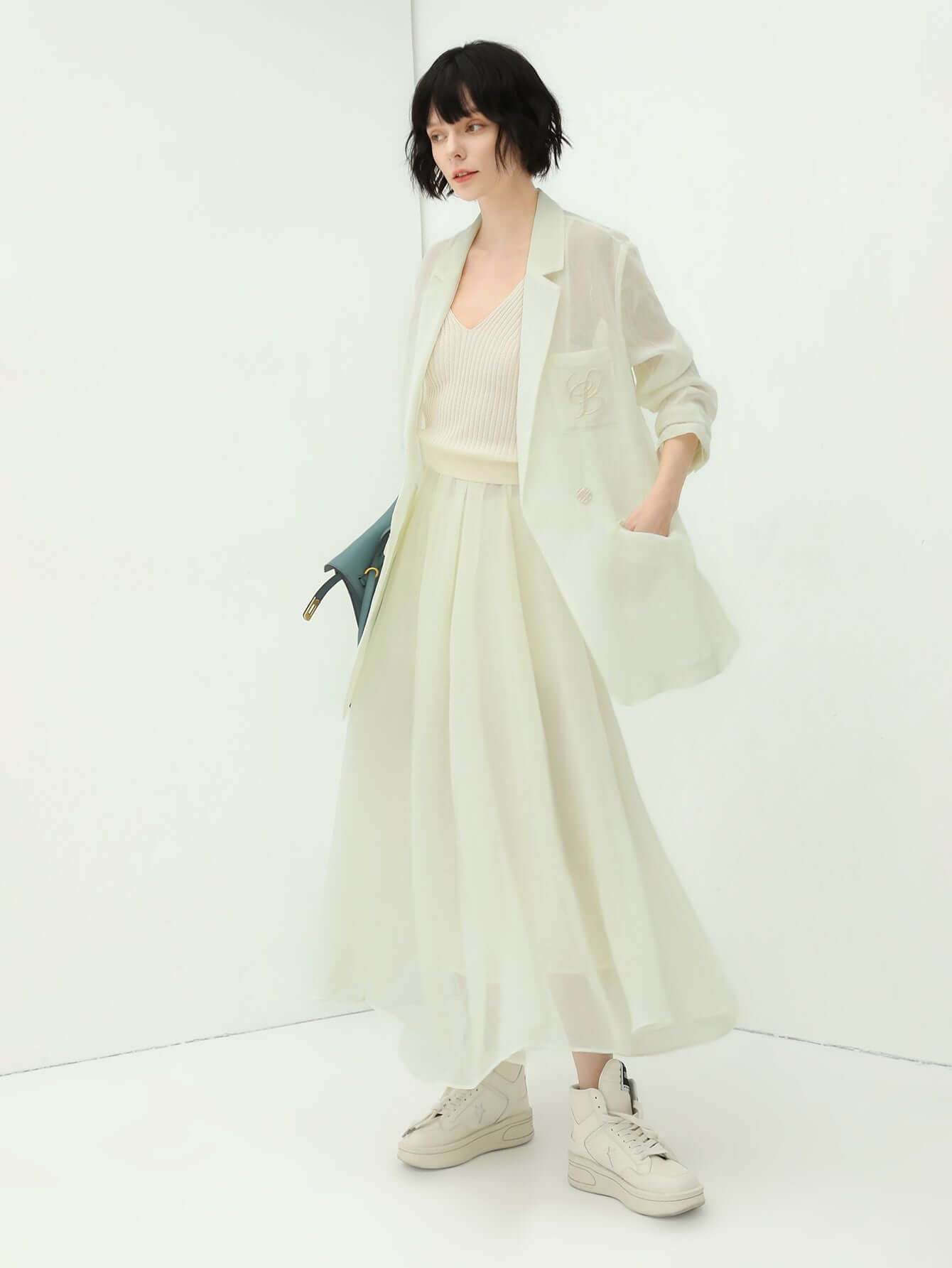 Aesthetic Full-Length Airy Multi-Layered Umbrella Skirt-5