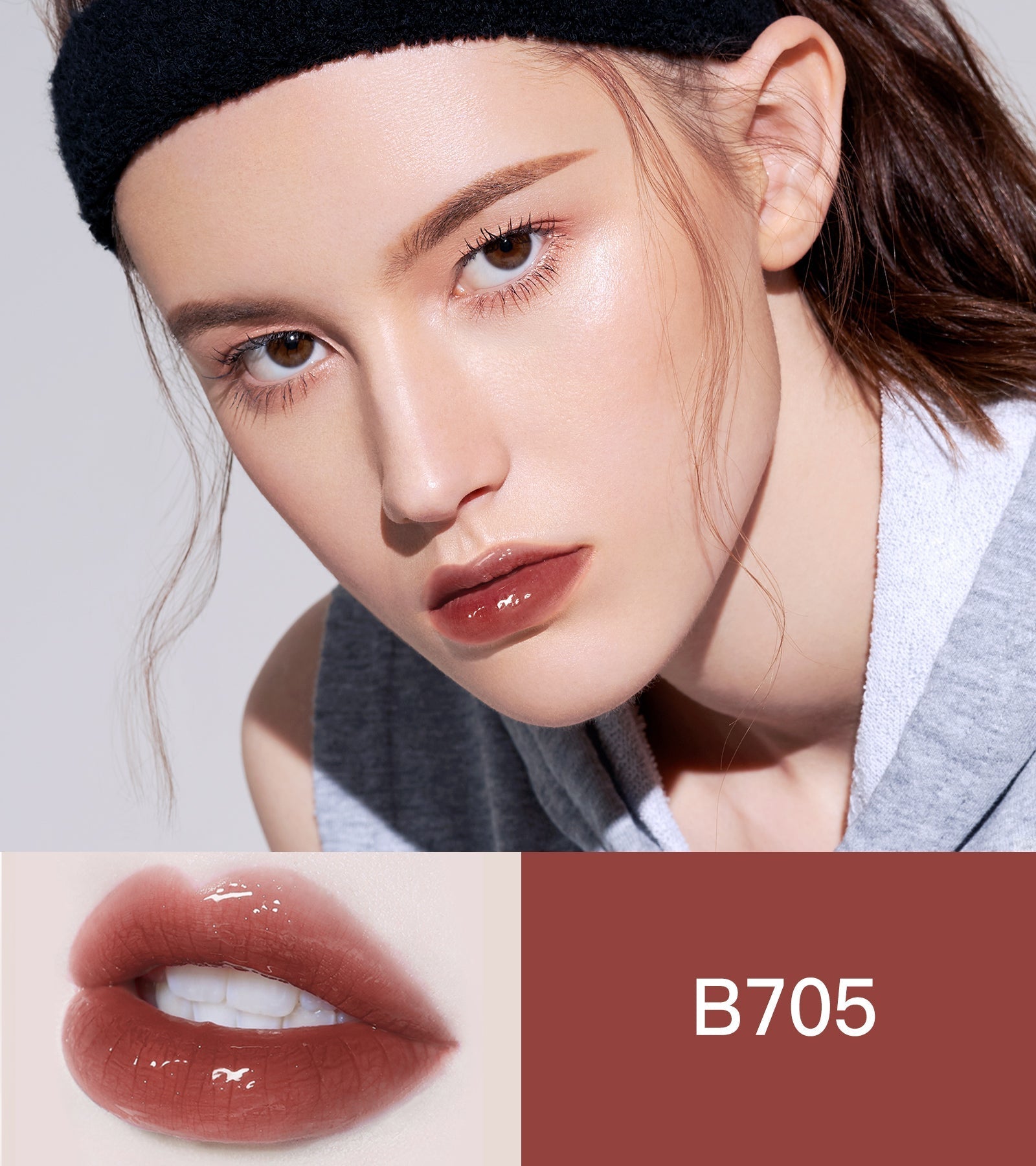 Airy Lip Gloss Mirror Series B705 Brown-4