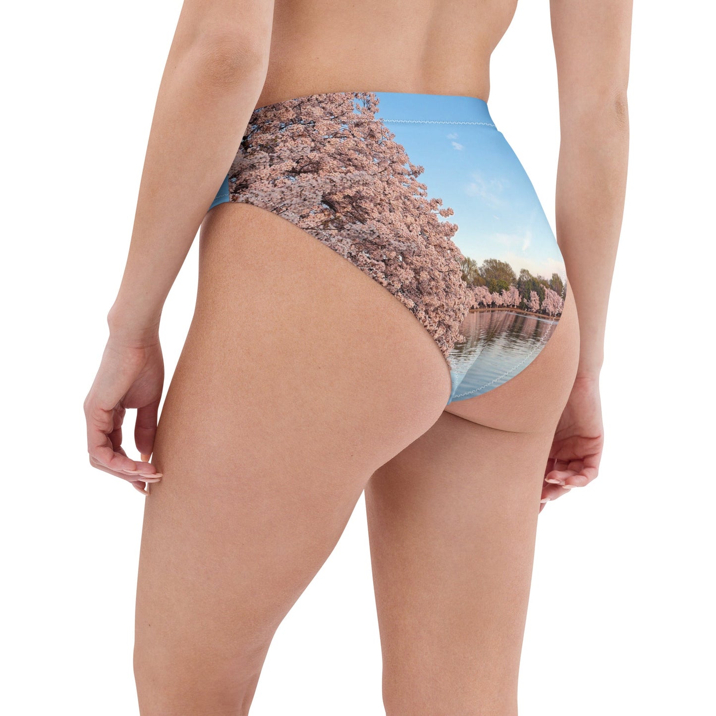 Recycled high-waisted bikini bottom