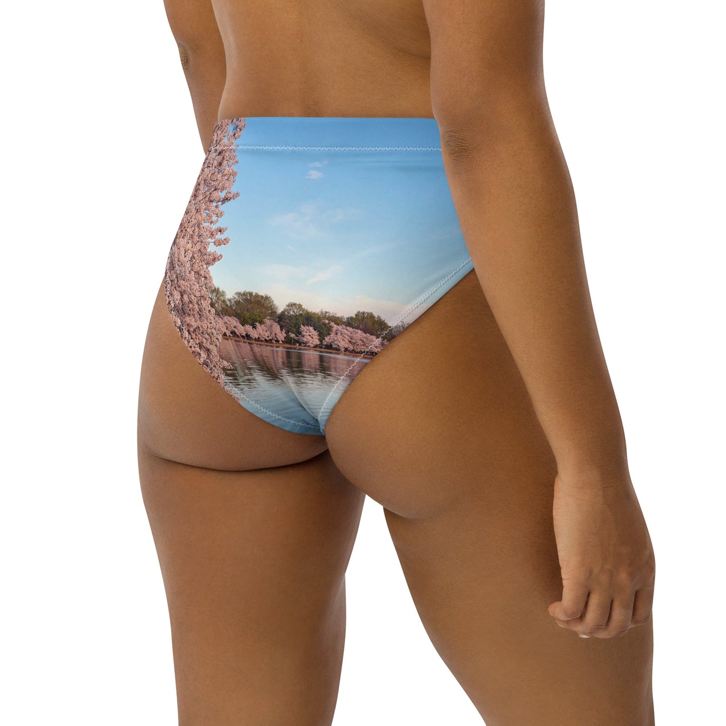 Recycled high-waisted bikini bottom