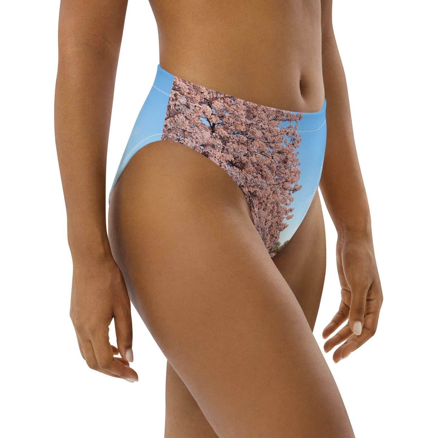 Recycled high-waisted bikini bottom