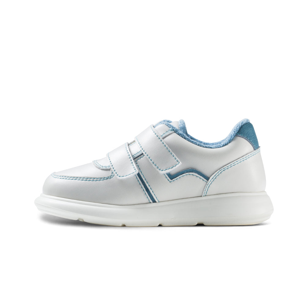 Azure Blue Lightweight Fleece Lined Kids Sneakers-0