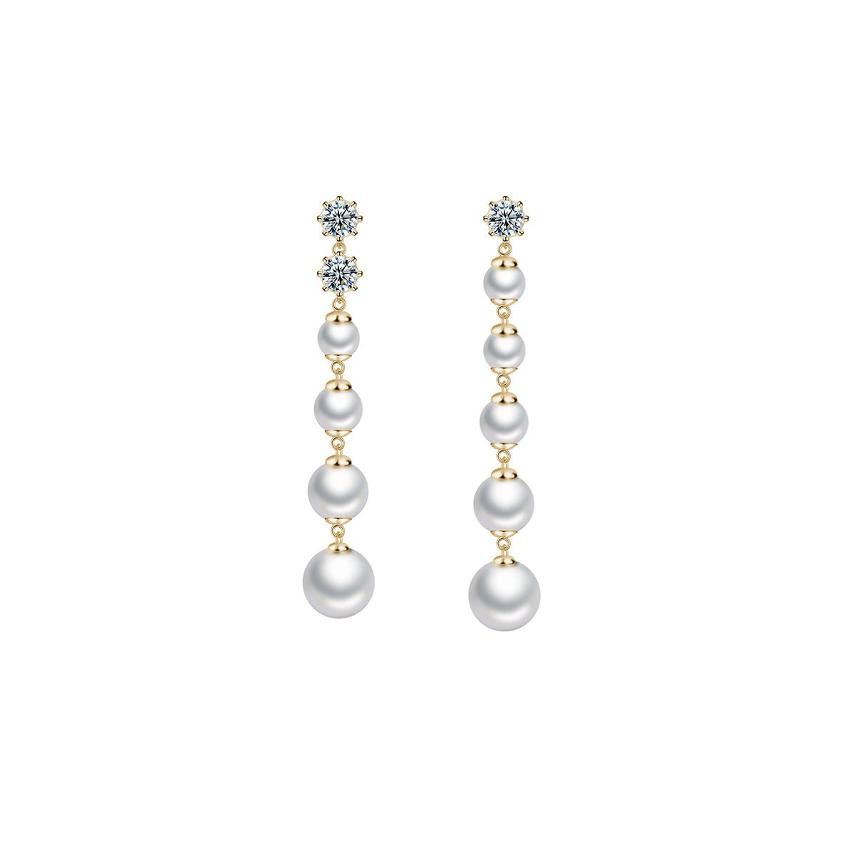 Bridal Tear Gold Earrings-0