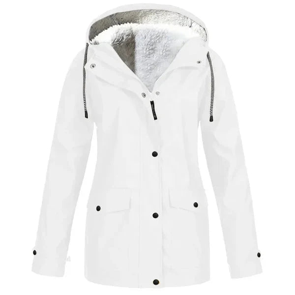 Varm regnrock i fleece