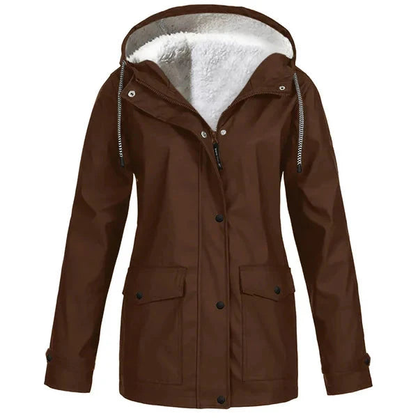 Varm regnrock i fleece