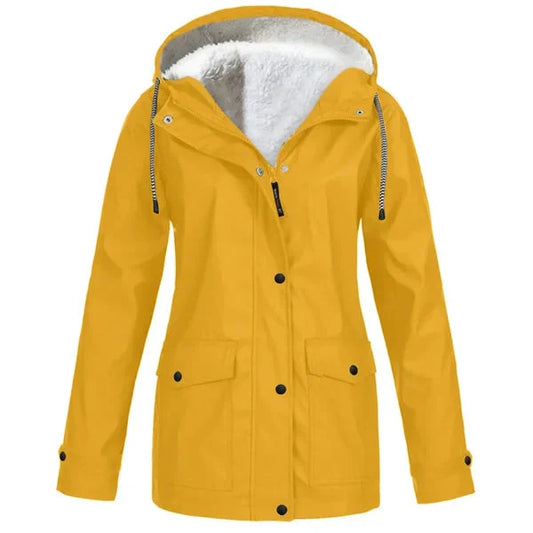 Varm regnrock i fleece