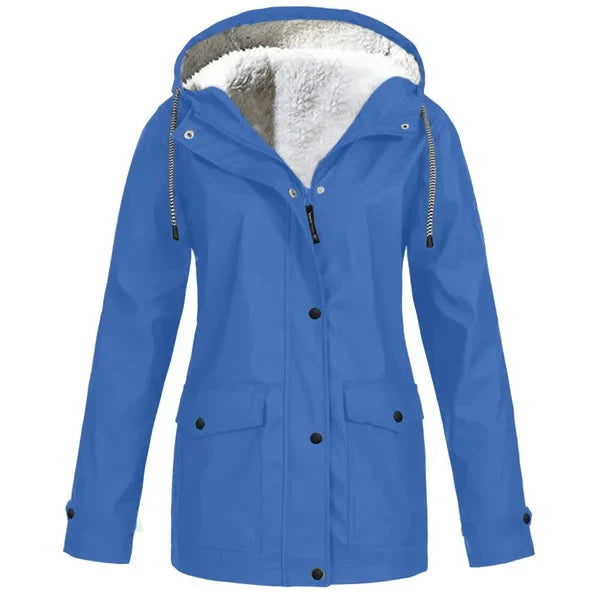 Varm regnrock i fleece