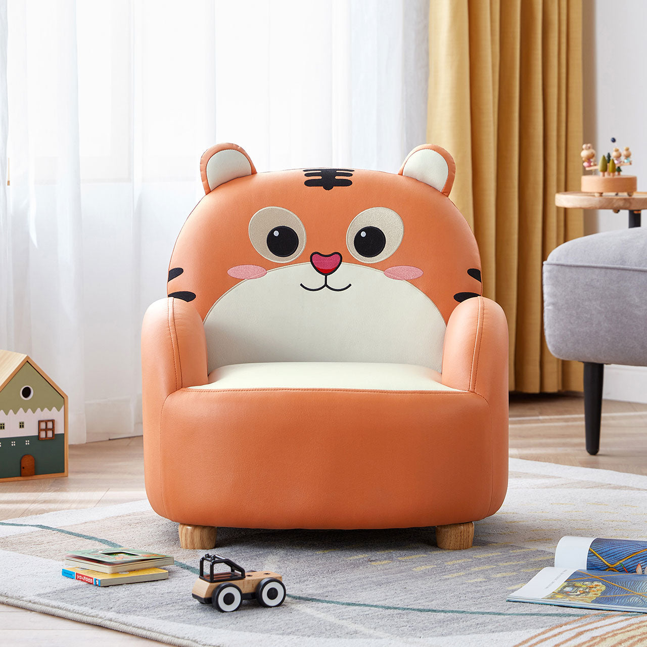Cartoon Animal Friends Kids Sofa Arm Chair-5