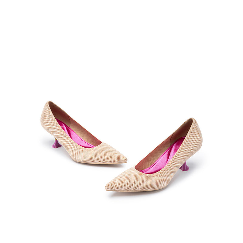Classy Madam Pointed Toe Kitten Heels-2