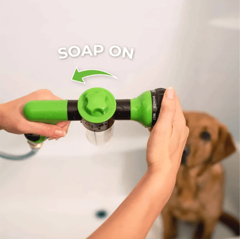 CLEANDOG Hydro Jet Hunddusch med Skumfunktion