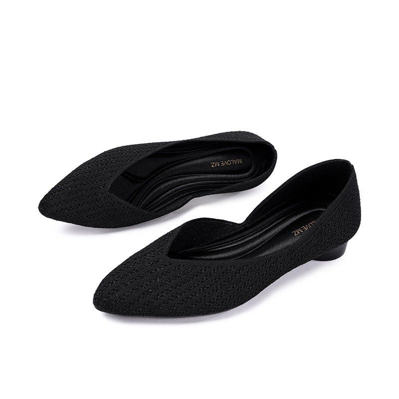 Emma Pointed Toe Low Heel Commuter Flats-1