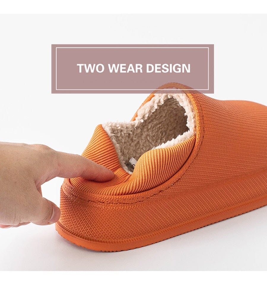 Fluffiga mjuka vintertofflor