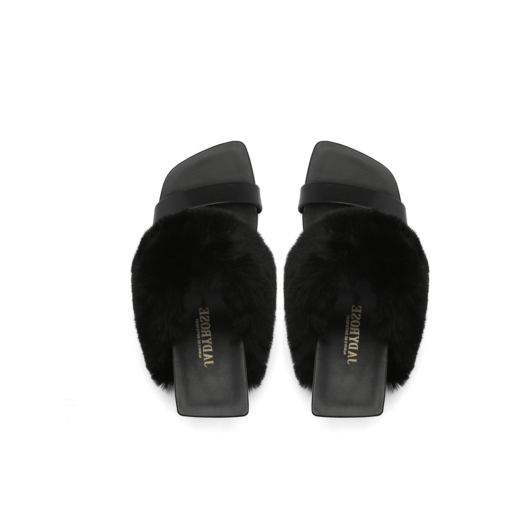 Fluffy Faux Fur Wedge Mules-1
