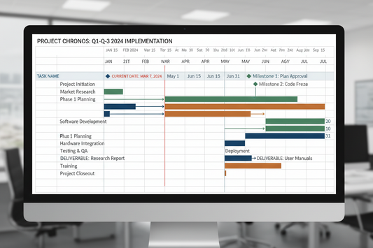 Excel file for Gant Chart in Project Management