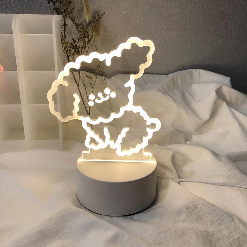 Gullig kontur-lampa