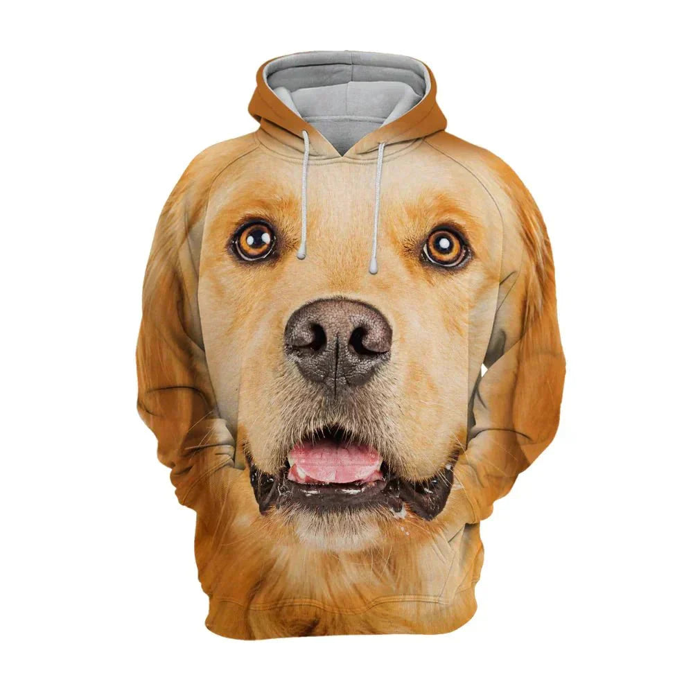 Huvtröja med hundtryck – 3D Hoodie för Hundälskare