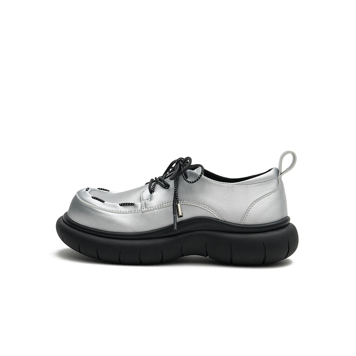 Lace-Up Leather Shoes with Padded Bottoms-6