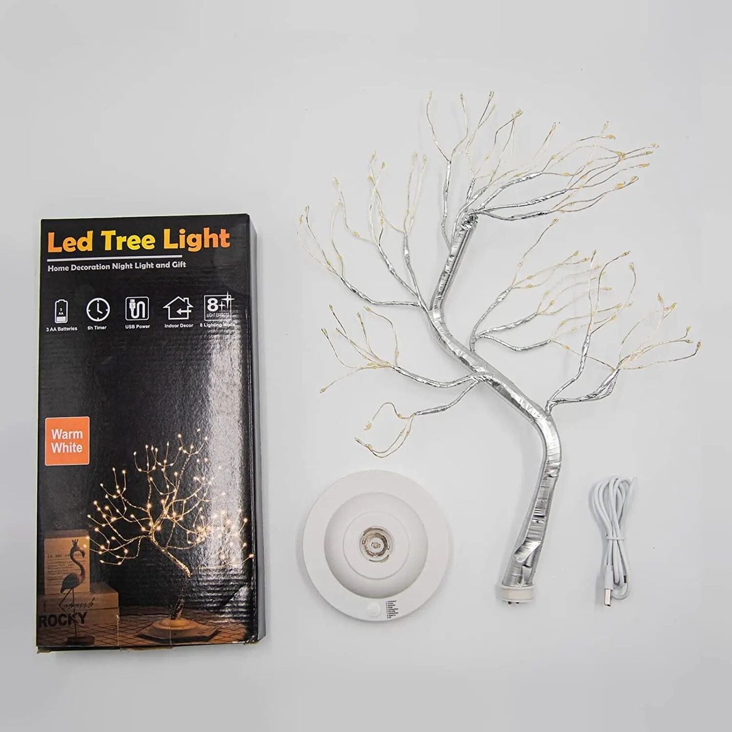 LED Bonsai Trädbelysning – Dekorativ med 8 Ljuslägen