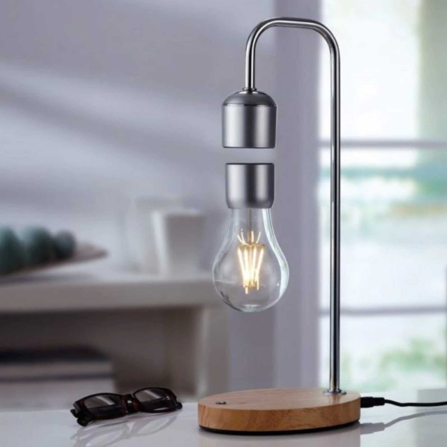 Svävande Bordslampa – LeviLamp™ Magnetisk LED-lampa med Trådlös Laddning