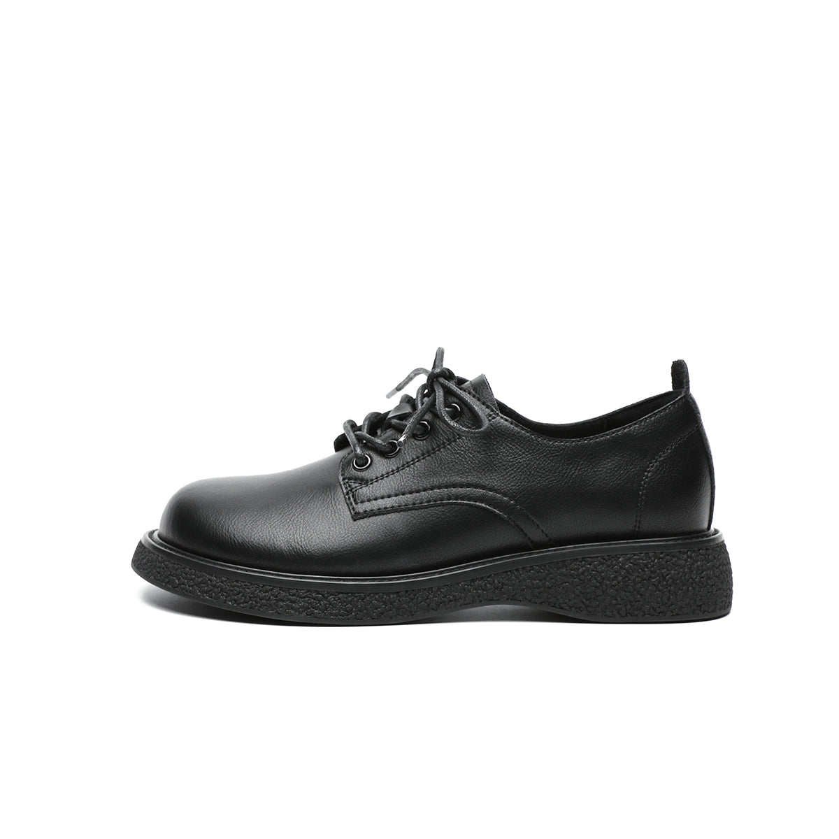 Low Cut Black Leather Shoes-0