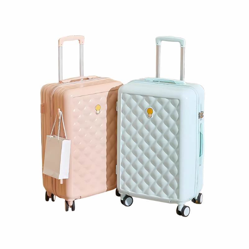 Resväska i ABS+PC, tystgående hjul och kombinationslås