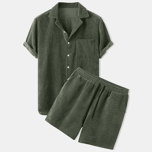 Shorts och Skjorta Herr – Stilrent 2-Delat Sommarset