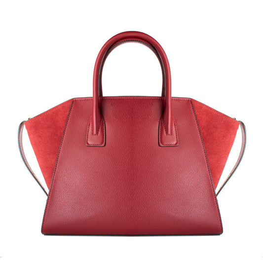 Michael Kors Handväska Avril Slat Blixtlasstangning Röd