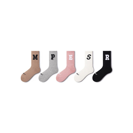 MPESR All-season Women 5pcs Active Crew Socks Set-0