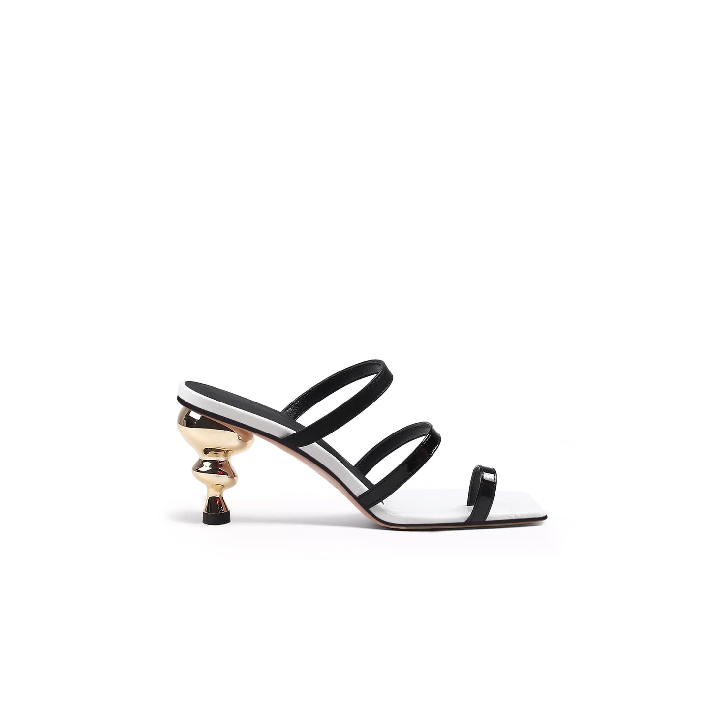 Sexy Square Toe Hour Glass Heels-2