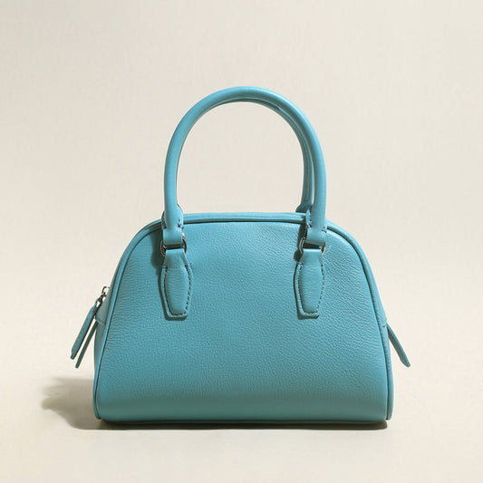 Simple Leather Bowling Bag-0