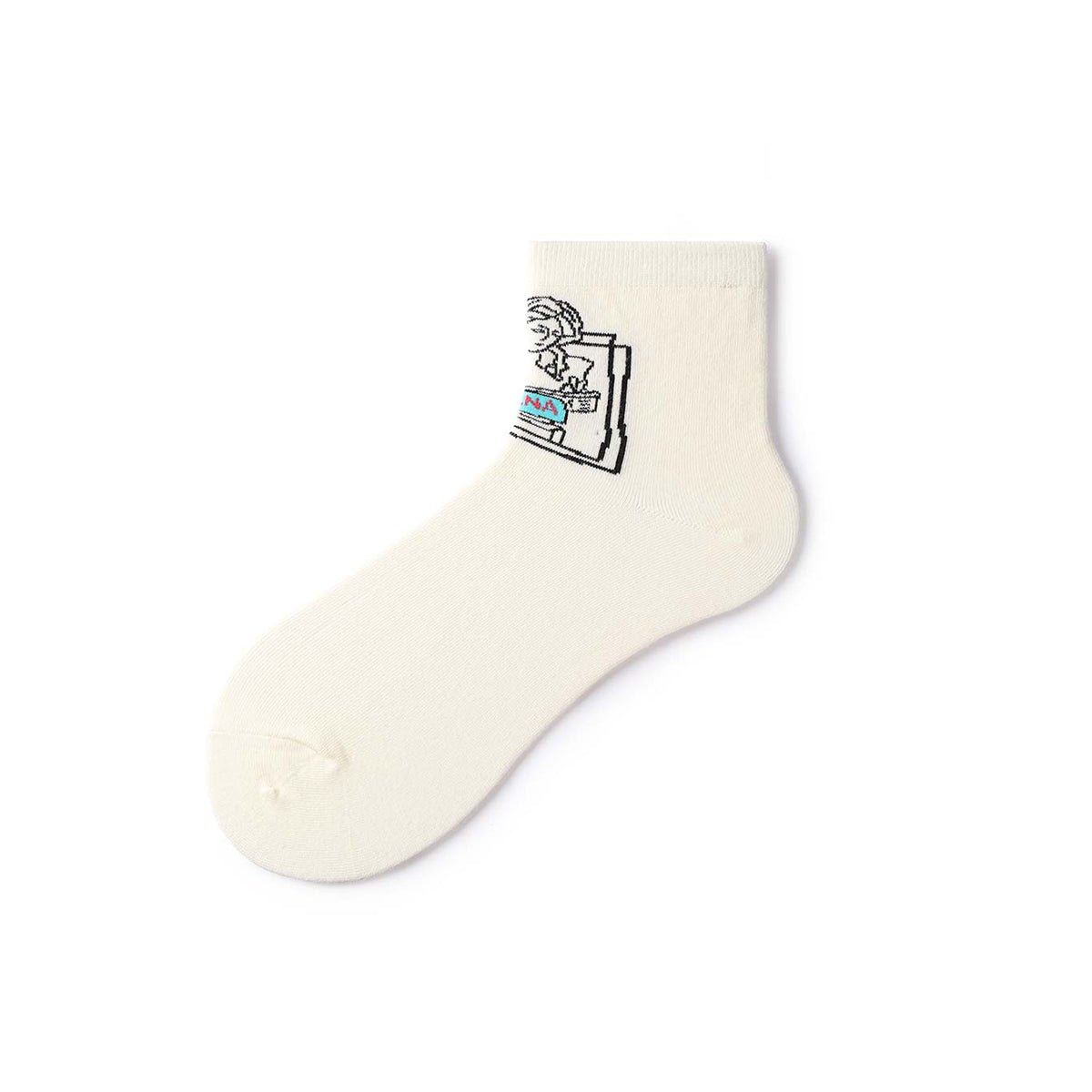Skateboard Illustrations Summer Unisex 5pcs Low Cut Socks Set-3