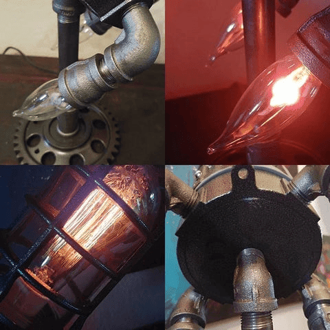 Steampunk raketlampa