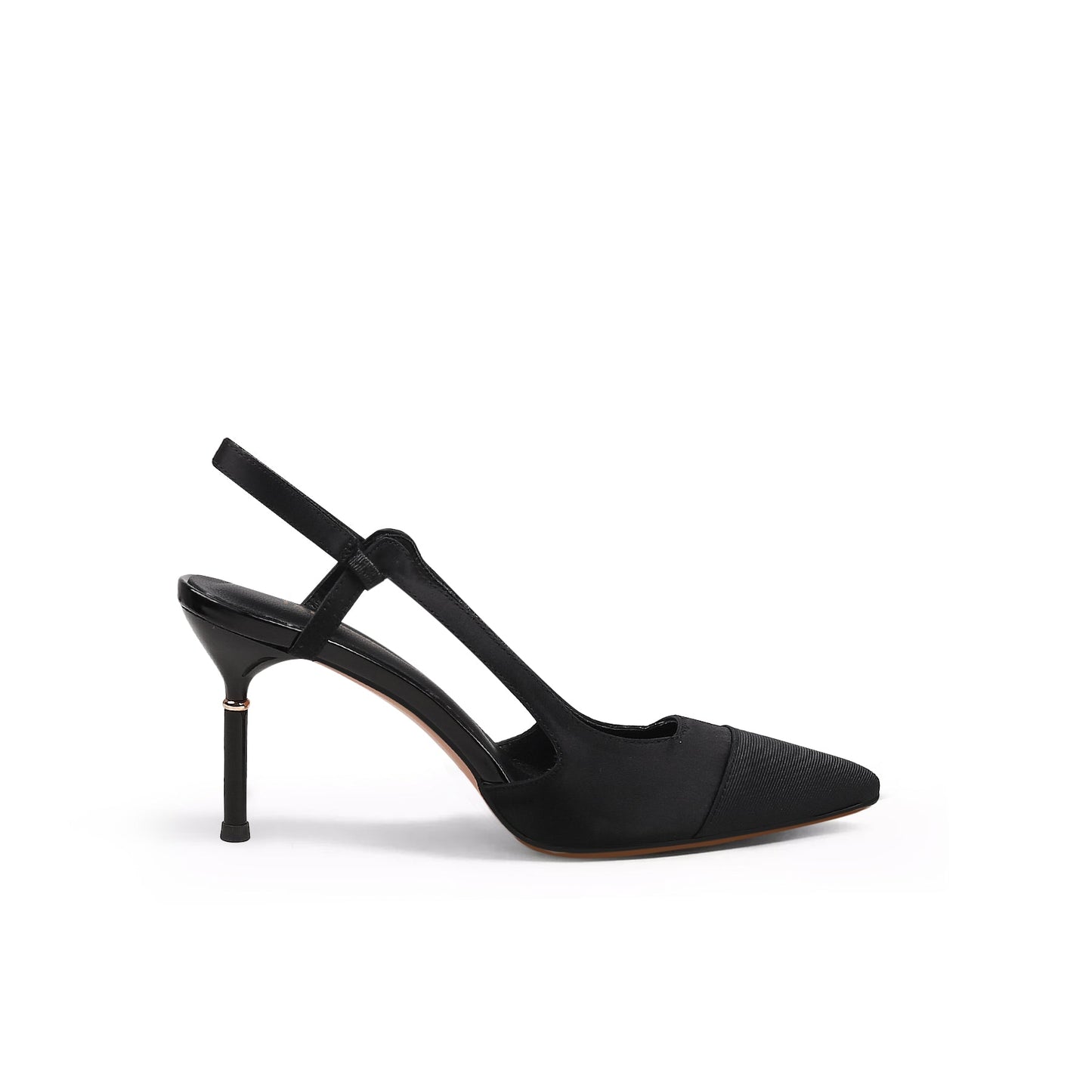 Suede Cap Classic Slingback Kitten Pumps-2