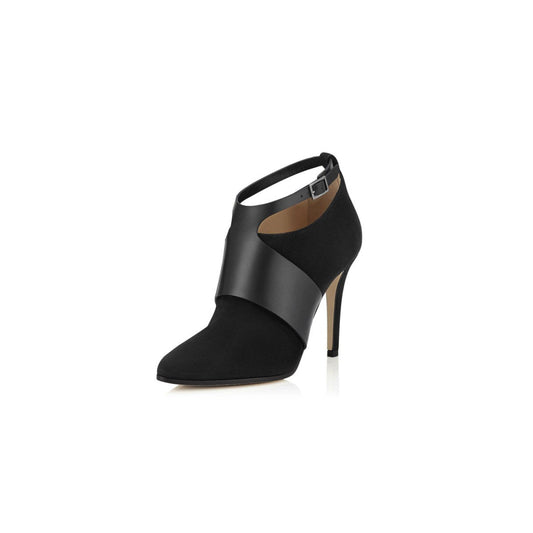 Suede Harnessed Ankle Boots-1