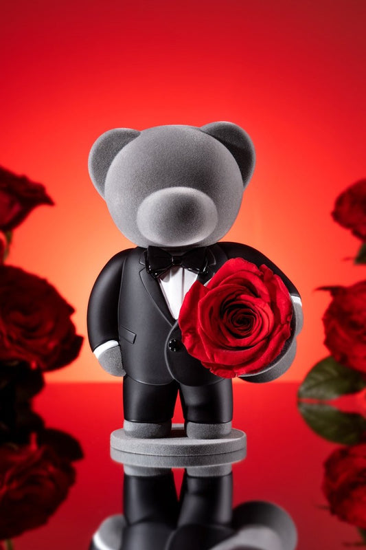 Gentleman's Promise Teddy Bear with Rose-0