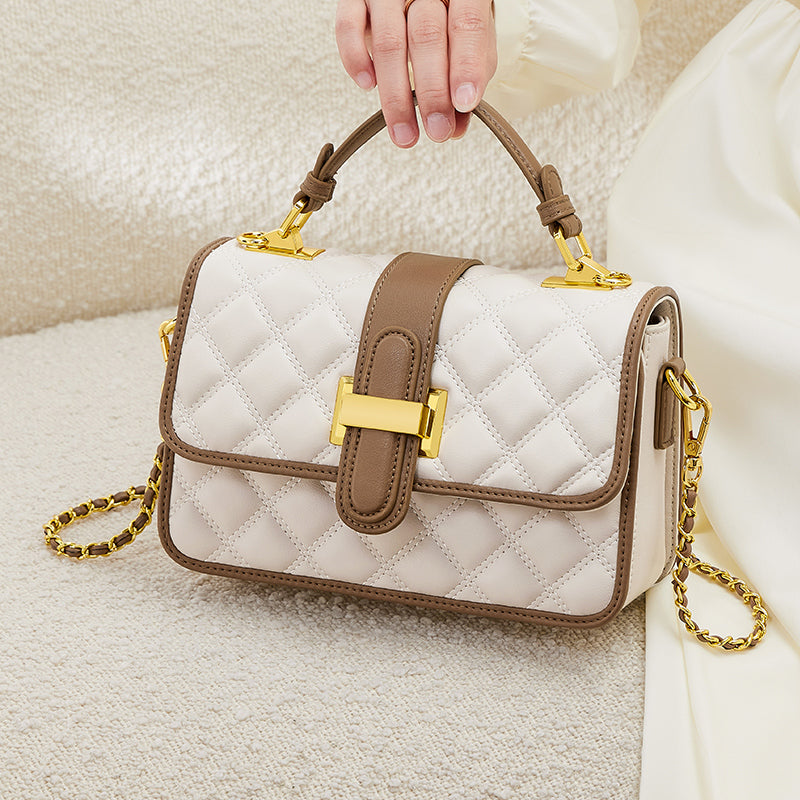 White Grandeur Satchel Bag-3